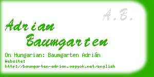 adrian baumgarten business card